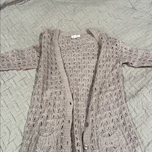 Sun & Shadow Lace Knit Cardigan